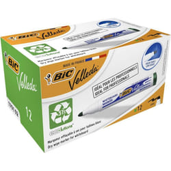 BIC Velleda 1701 ECOlutions Feutres pour Tableau Blanc Effaçables à Sec à Pointe Conique Moyenne