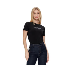 TShirt uni logo clouté - Guess jeans - Femme