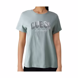 TShirt coton regular logo sequins  -  Guess jeans - Femme