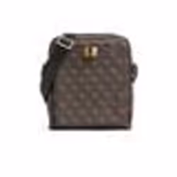 GUESS Sac à épaule bandoulière brun foncé brun clair pour homme Milano Top Zip Xbody With Front Pocket Brown / Ochre 269997