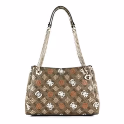 Sac à épaule - GUESS - Eliette Logo Girlfriend Carryall - Marron - 36x23x115 cm - 1070 g
