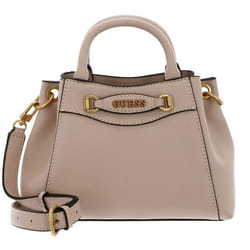 GUESS Sac à épaule bandoulière beige pour femme Emera Logo Mini Satchel Light Beige 263830