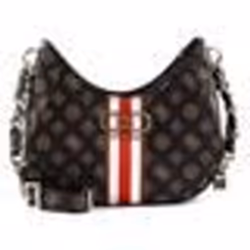 Sac à épaule bandoulière - GUESS - Nelka Top Zip - Marron Crème - 100% Polyuréthane - 24x14x7 cm