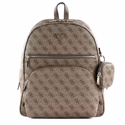 GUESS Sac à dos marron pour femme - Power Play Tech Backpack L Latte Logo 254749