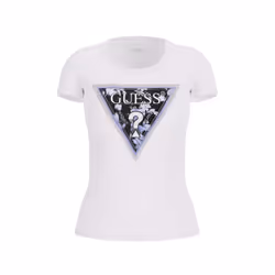 T-shirt femme Guess CN Triangle Flower