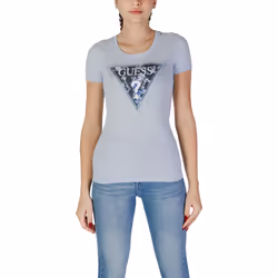 T-shirt femme Guess CN Triangle Flower