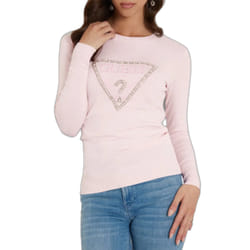 Sweatshirt manches longues femme Guess Ivory