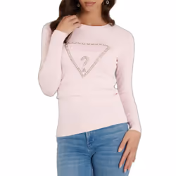Sweatshirt manches longues femme Guess Ivory