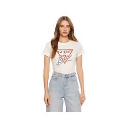T-shirt femme Guess CN Triangle Love