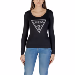 T-shirt manches longues femme Guess Shiny Triangle