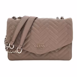 GUESS Sac à épaule taupe pour femme - Anning Convertible Xbody Flap Bag Dark Taupe 293966