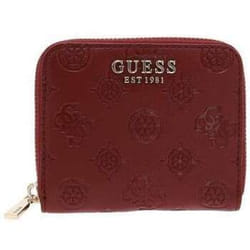 GUESS Porte-monnaie rouge foncé pour femme - Gerty SLG Small Zip Around Wallet Claret 294010