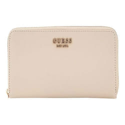 GUESS Porte-monnaie gris clair pour femme - Laurel SLG Zip Around Wallet L Bone 292212