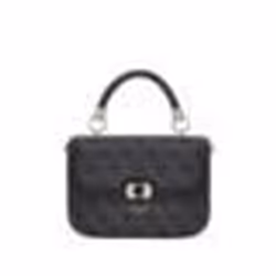 GUESS Sac à épaule anthracite noir pour femme - Orlina Logo Top Handle Flap Bag Coal Logo 292826