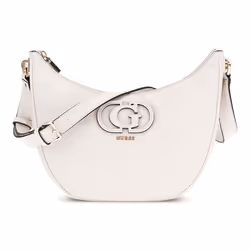 GUESS Sac à épaule crème pour femme - Calebra Hobo Shoulder Bag Creme White 311380