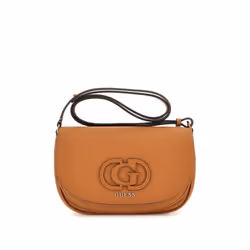 GUESS Sac à épaule brun clair pour femme - Calebra Convertible Xbody Flap Bag Cognac 314117