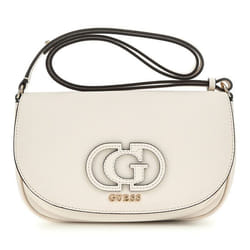 GUESS Sac à épaule crème pour femme - Calebra Convertible Xbody Flap Bag Creme White 311106