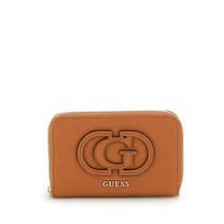 GUESS Porte-monnaie brun clair pour femme - Calebra SLG Medium Zip Around Wallet M Cognac 314491
