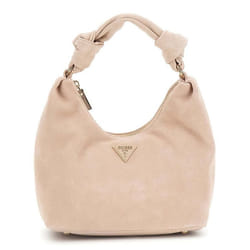 GUESS Sac à épaule beige en cuir pour femme - Isotta Hobo Bag Simply Taupe 314001