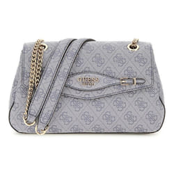 GUESS Sac à épaule gris clair gris bleu pour femme - Katya Convertible Xbody Flap Bag Slate Logo 311994