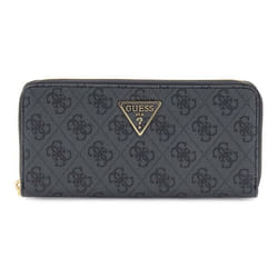 GUESS Porte-monnaie gris foncé noir pour femme - Laurel II SLG Large Zip Around Wallet L Coal Logo 314443