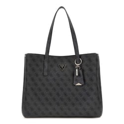 GUESS Sac à épaule gris foncé noir pour femme - Meridian II Girlfriend Tote Bag Coal Logo 315400