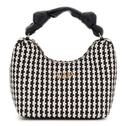 GUESS Sac à épaule bandoulière noir beige pour femme - Mirema Small Hobo Bag Black Multi 311430