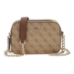 GUESS Sac à épaule bandoulière brun clair marron pour femme - Noelle II Crossbody Camera Bag Latte Logo / Brown 310062
