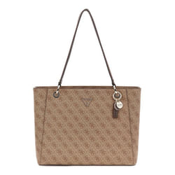 GUESS Sac à épaule brun clair marron pour femme - Noelle II Tote Latte Logo / Brown 310189