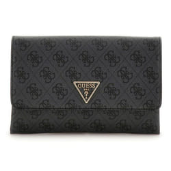 GUESS Sac à épaule bandoulière gris foncé noir pour femme - Noelle II Xbody Flap Organizer Coal Logo 310898