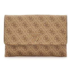 GUESS Sac à épaule bandoulière brun clair marron pour femme - Noelle II Xbody Flap Organizer Latte Logo / Brown 310896