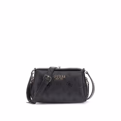 GUESS Sac à épaule bandoulière noir pour femme - Phoebe Mini Crossbody Bag Black Logo 311997