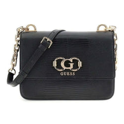 GUESS Sac à épaule bandoulière noir pour femme - Salinge Flap Crossbody Bag 314002