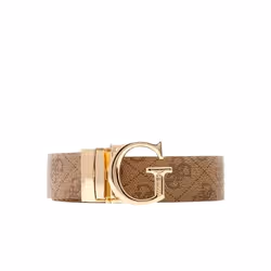Ceinture Guess Femme Calista 4G Beige Polyester