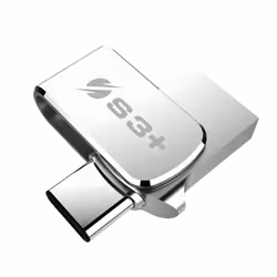 S3+ Pen Drive Steel lecteur USB flash 64 Go USB Type-A / USB Type-C 3.2 Gen 1 (3.1 Gen 1) Acier inoxydable