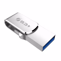 S3+ Pen Drive Steel lecteur USB flash 64 Go USB Type-A / USB Type-C 3.2 Gen 1 (3.1 Gen 1) Acier inoxydable