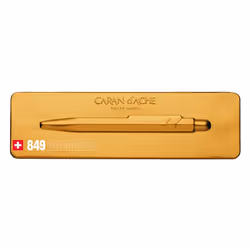 Caran d-Ache 849 Goldbar Bleu Stylo à bille rétractable avec clip 1 pièce(s)