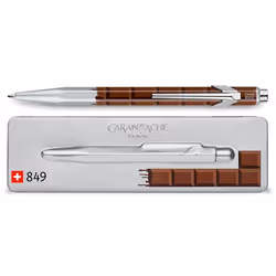 Caran d-Ache 849.752, Clip, Stylo à bille rétractable avec clip, Bleu, 1 pièce(s)