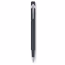 Caran d-Ache Plume Classic, Noir, Système de remplissage cartouche, Bleu, Aluminium, Moyen, 1 pièce(s)