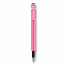 Caran d-Ache Plume Fluo, Rose, Système de remplissage cartouche, Bleu, Aluminium, Moyen, Suisse