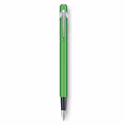 Caran d-Ache Plume Fluo, Vert, Système de remplissage cartouche, Bleu, Aluminium, Moyen, Suisse