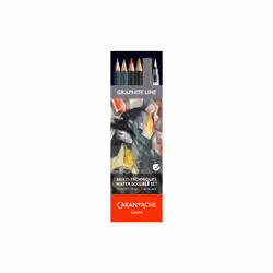 Caran d-Ache Graphite Line, Crayon Aquarelle, Fusain artistique, Pinceau à peinture, Bleu, Vert, Rouge, Suisse, 5,4 cm, 17,3 ...