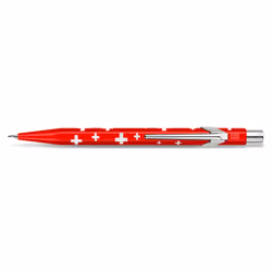 Caran d-Ache CLASSIC LINE, Rouge, Blanc, Aluminium, Noir, 0,7 mm, Hexagonal, Métal