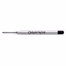 Caran d-Ache 8468.009, Noir, Fin, Argent, Acier inoxydable, 0,5 mm, Stylo à bille