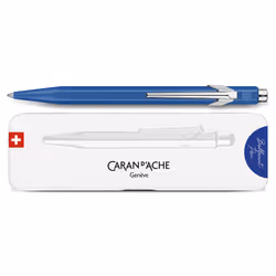 Caran d-Ache 849 COLORMAT-X, Clip, Stylo à bille rétractable avec clip, Rechargeable, Bleu, 1 pièce(s)
