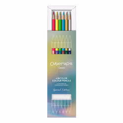 Caran d-Ache 1284.506 crayon de couleur Bleu, Marron, Or, Vert, Gris, Rose, Violet, Jaune 6 pièce(s)