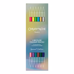 Caran d-Ache 1284.506 crayon de couleur Bleu, Marron, Or, Vert, Gris, Rose, Violet, Jaune 6 pièce(s)