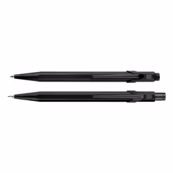 Caran d-Ache 849, Stylo à bille, Porte-mine, Noir, Hexagonal, Métal, Noir