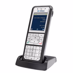 Mitel 612, Téléphone DECT, Combiné filaire, 8 entrées, Noir, Argent