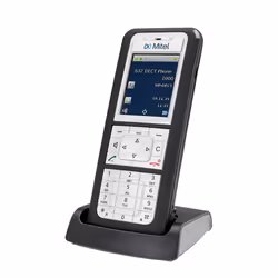 Mitel 632d v2, Téléphone DECT, Combiné sans fil, 200 entrées, Noir, Argent